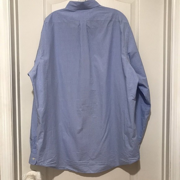 RALPH LAUREN Mens‎ XL Pink Logo Horse Blue/White Check Button Up Shirt Workwear - Picture 6 of 9